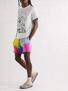 The Elder Statesman - Reflection Straight-Leg Tie-Dyed Cotton-Blend Jersey Drawstring Shorts - Multi