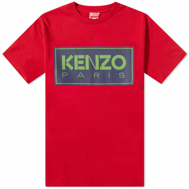 Photo: KENZO Paris Men's Kenzo Box Logo T-Shirt in Medium Red