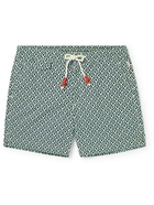 Orlebar Brown - Standard Slim-Fit Mid-Length Printed Swim Shorts - Blue