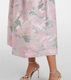 Markarian Apple floral brocade corset dress