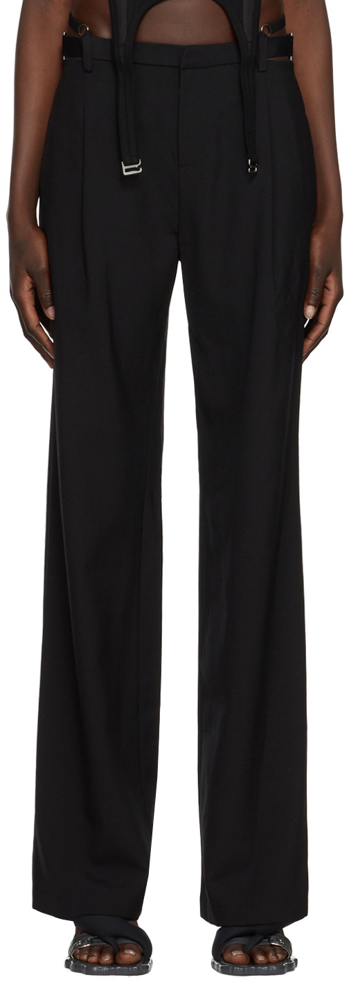 Dion Lee Black Lingerie Wool Trousers Dion Lee