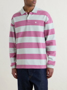 Aimé Leon Dore - Striped Cotton-Jersey Polo Sweater - Pink