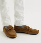 TOD'S - City Gommino Suede Driving Shoes - Neutrals