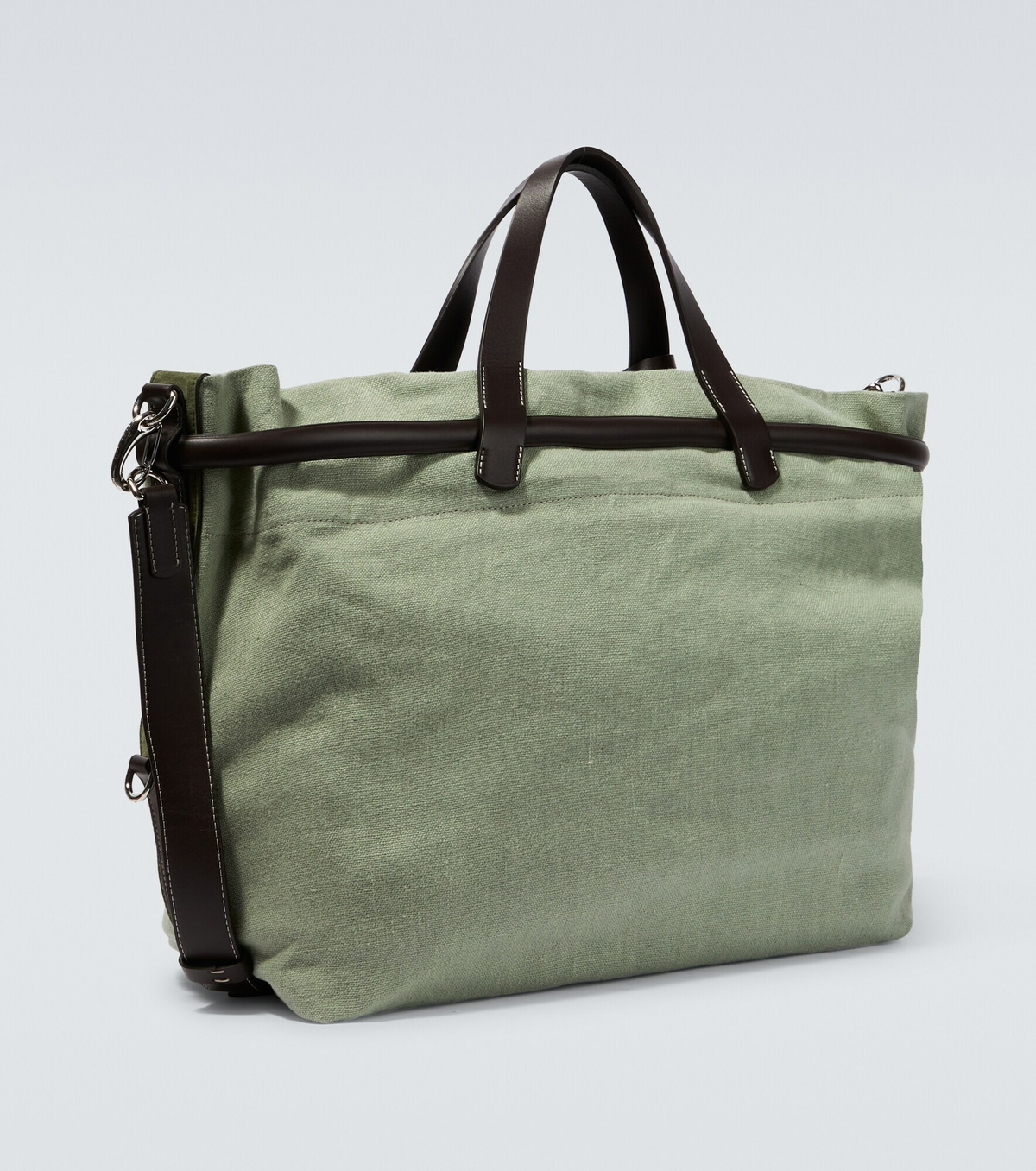 Giorgio Armani - Leather-trimmed canvas tote bag Giorgio Armani