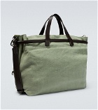 Giorgio Armani - Leather-trimmed canvas tote bag