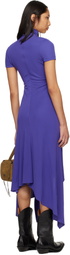 Acne Studios Purple Layered Midi Dress