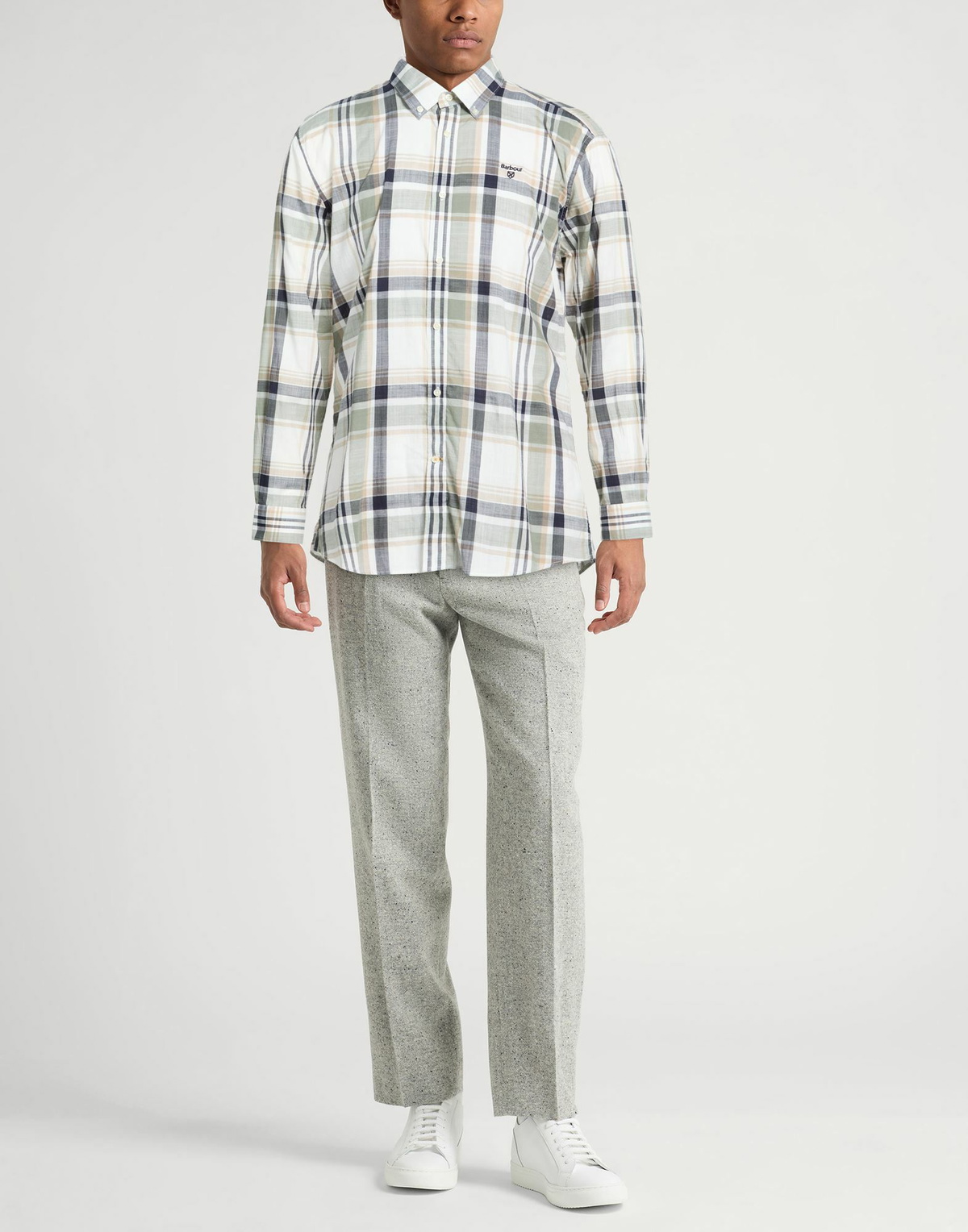 Barbour Mens Shirt in Sage green