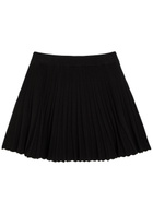 Loveshackfancy Willany Pointelle Knit Mini Skirt Black