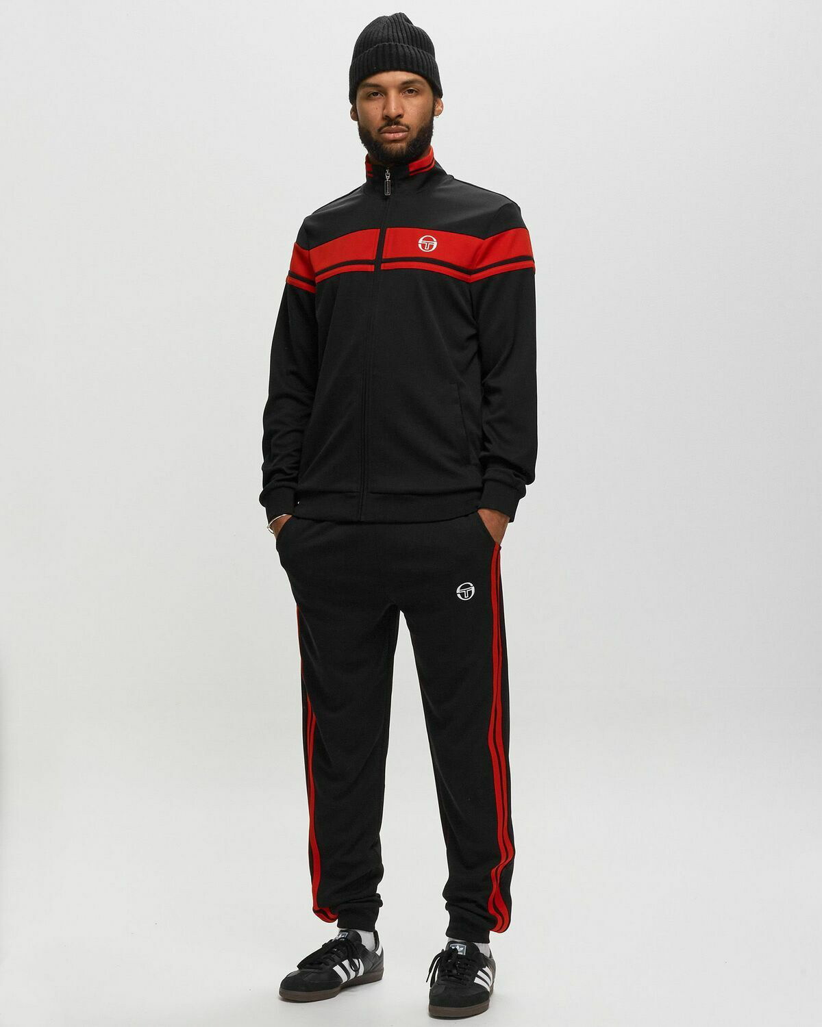 Sergio Tacchini Damarindo Tracksuit Black|Red - Mens - Tracksuit Sets ...