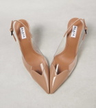 Alaïa Le Cœur 90 patent leather slingback pumps