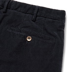 Incotex - Slim-Fit Tapered Cotton-Blend Corduroy Cargo Trousers - Blue