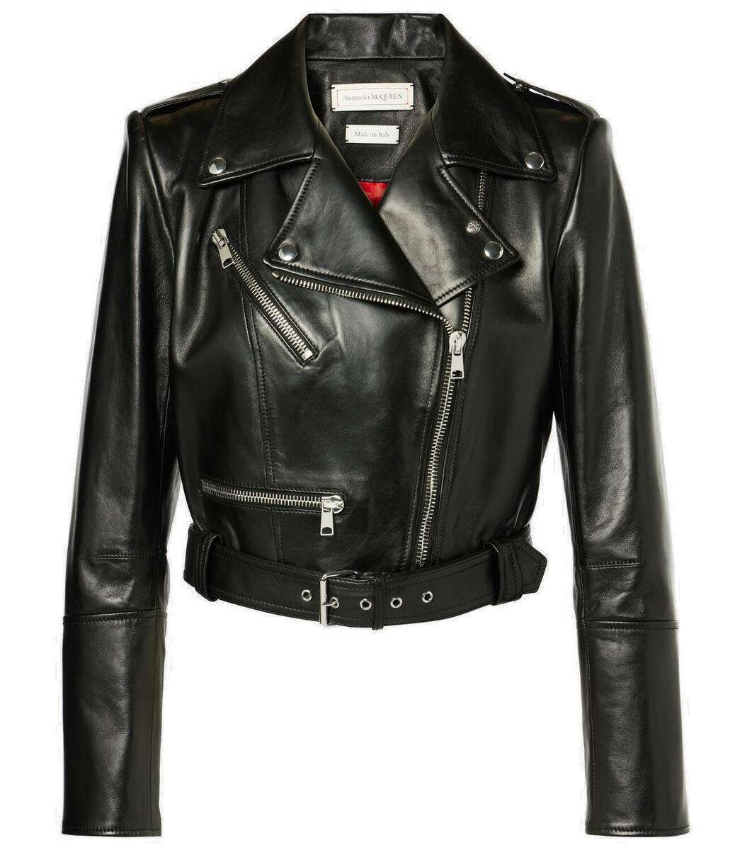 Alexander McQueen Cropped leather jacket Alexander McQueen