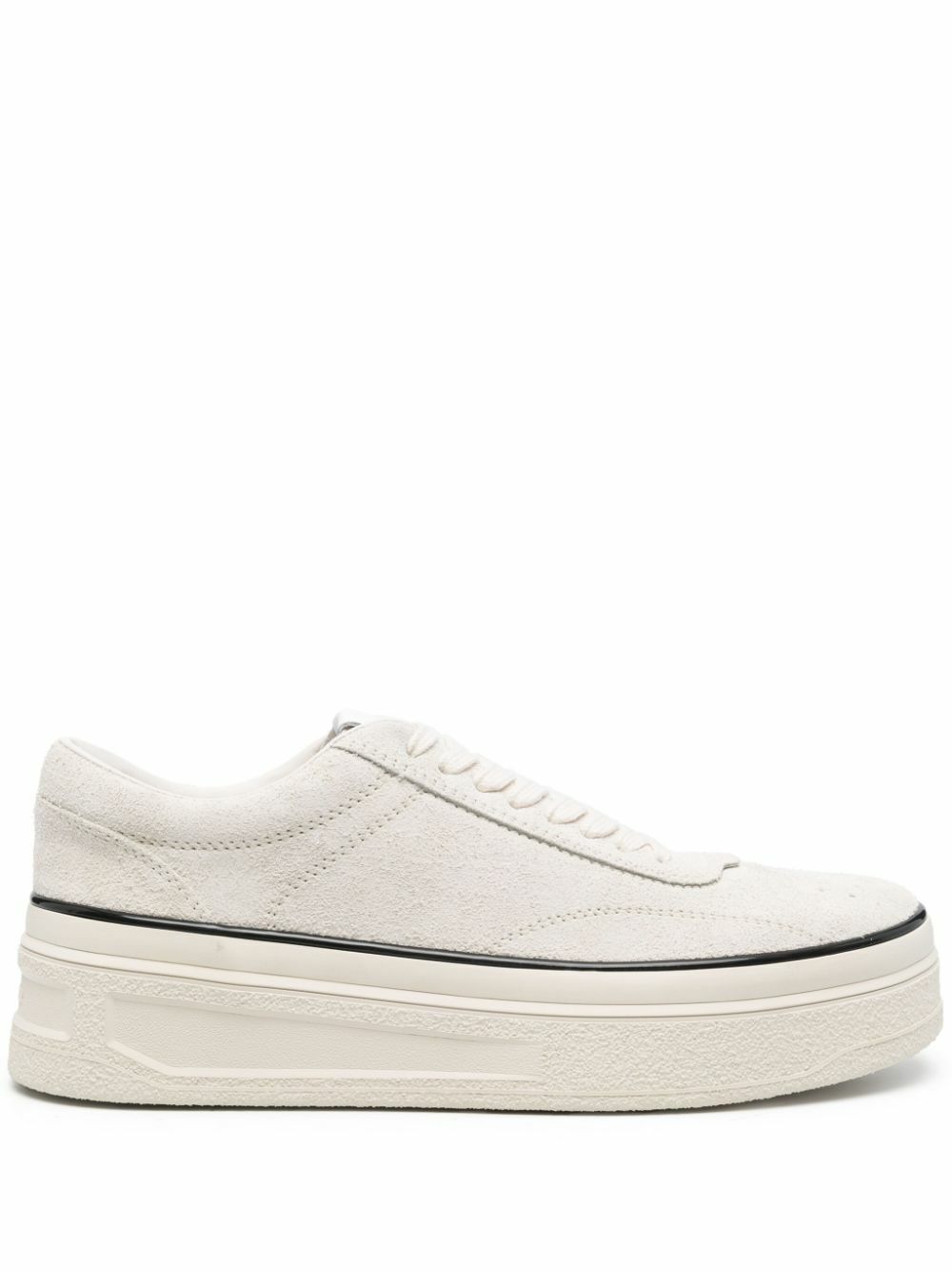 Jil Sander Blue Leather Platform Sneakers main image 0