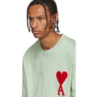 AMI Alexandre Mattiussi Green Ami De Coeur Patch T-Shirt