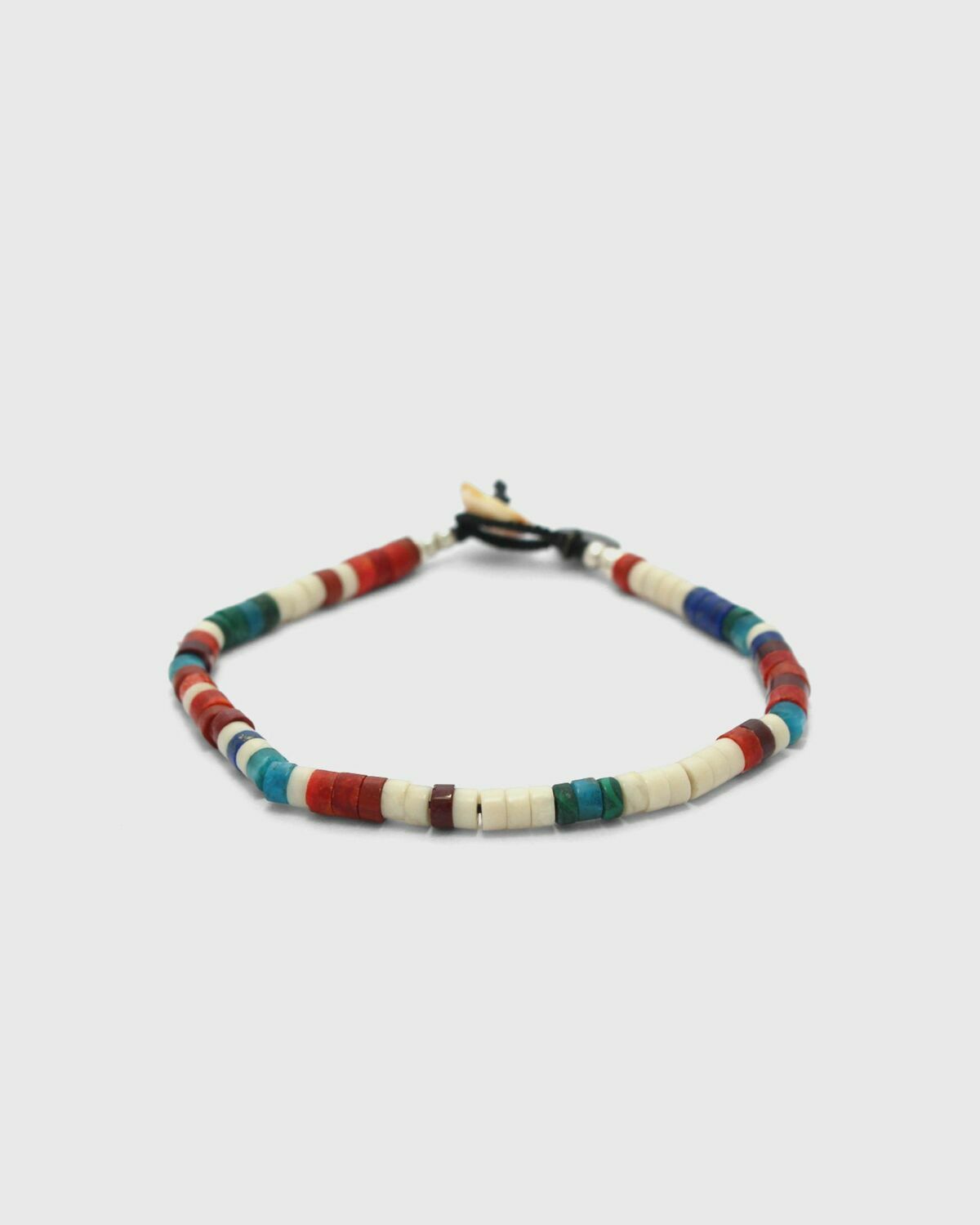 MIKIA Heishi beads multi/red Mens Bracelet