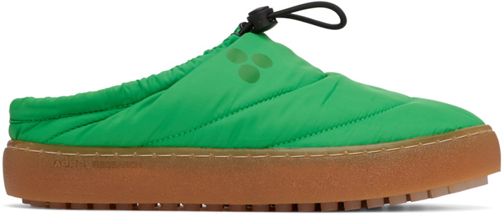 Photo: APRÈS Research SSENSE Exclusive Green Alpha Slippers