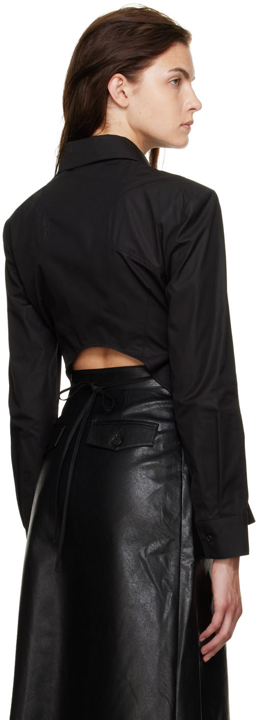 LVIR Black Open Back Shirt