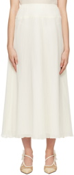 BITE Off-White Parchment Midi Skirt