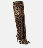 Dolce&Gabbana - x Kim leopard-print over-the-knee boots