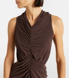 Rick Owens Sunpeel cutout gathered minidress