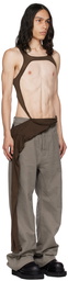 Rick Owens Brown Banana Skeletank Tank Top