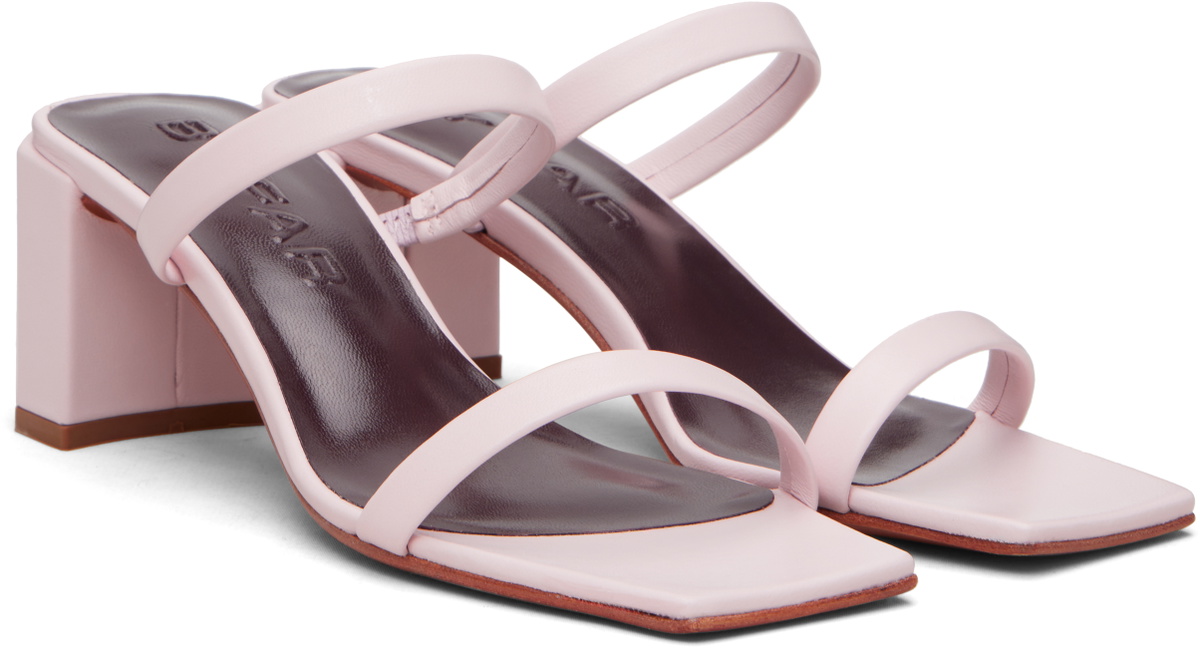 BY FAR Pink Tanya Heeled Sandals