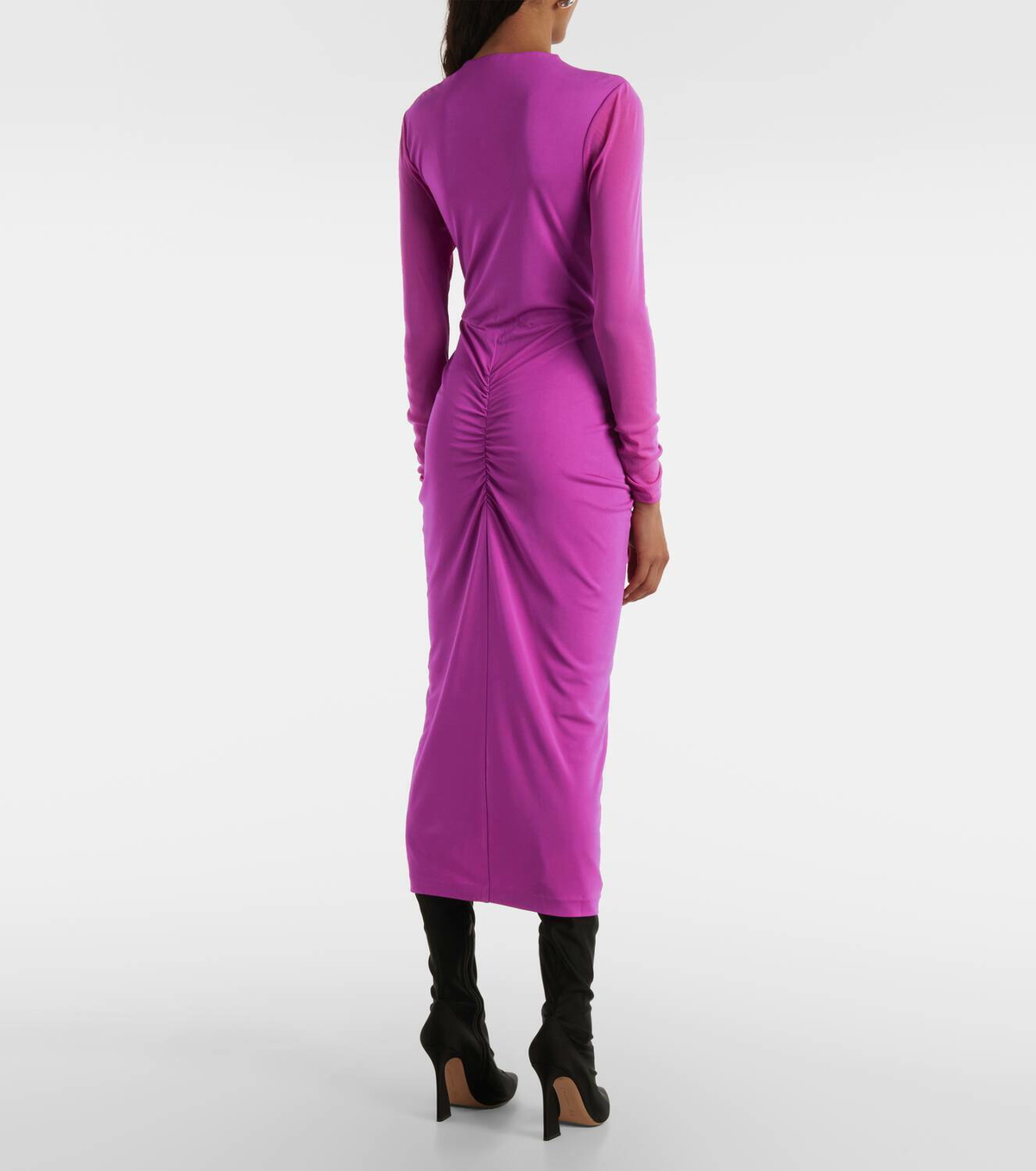 DVF ワンピース ジャージーミディドレス Hades jersey 886376 Diane von Furstenberg Hades gathered jersey midi dress Diane