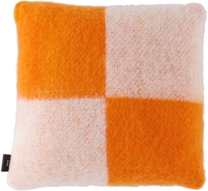 Photo: Viso Project SSENSE Exclusive Orange & White Mohair V161 Pillow