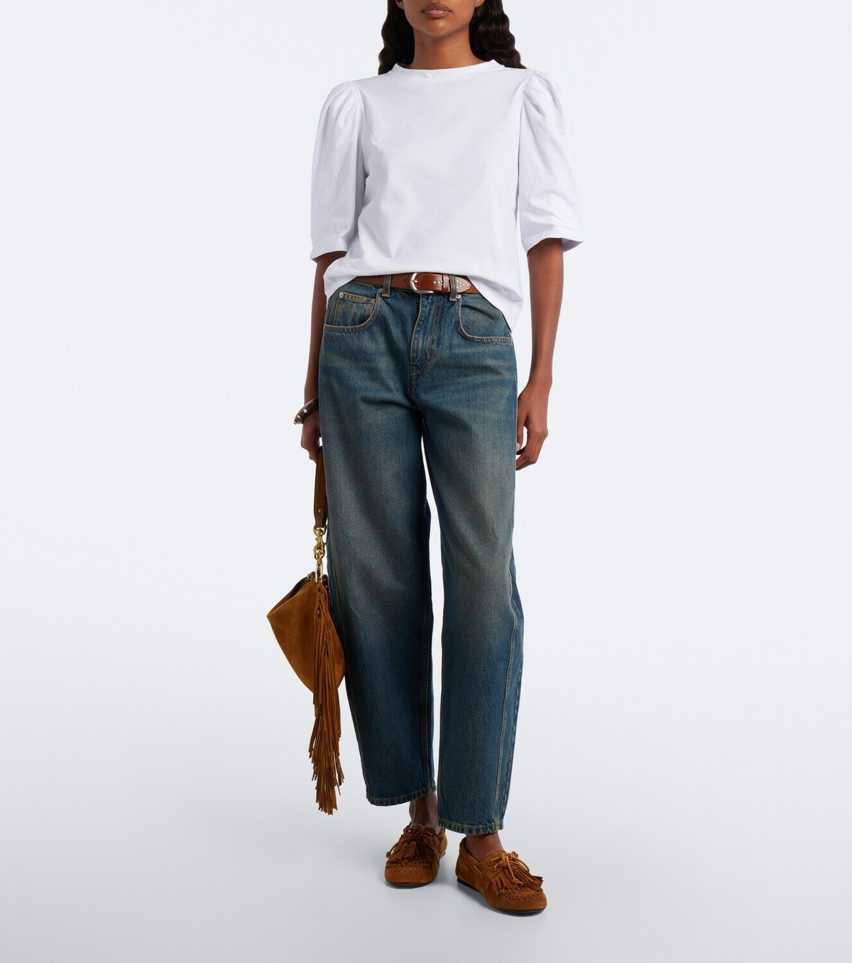 Isabel Marant Maeliss puff-sleeve cotton top
