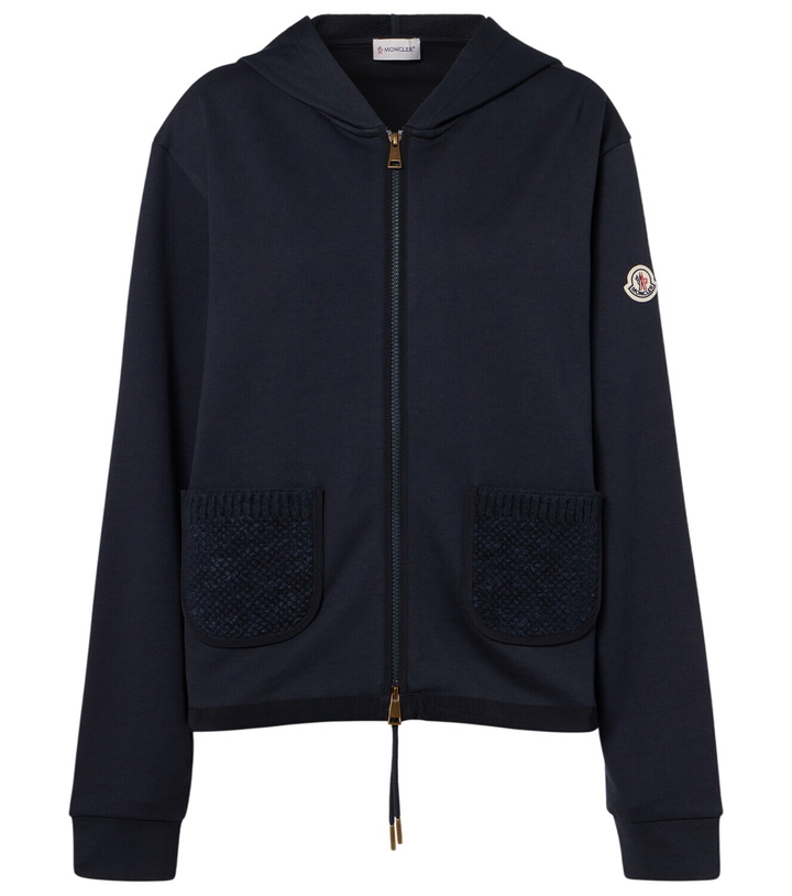 Photo: Moncler Cotton-blend zip-up hoodie