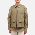 Café Mountain Men's Reversible Foragers Vest in Washed Limestone/Olive