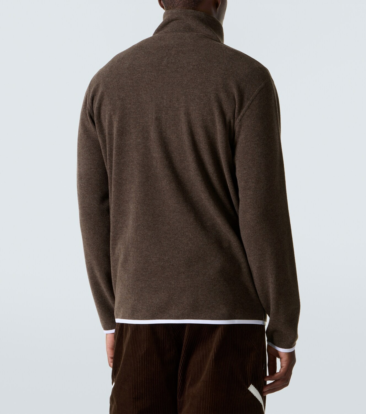Brunello Cucinelli Cashmere and cotton-blend half-zip sweatshirt