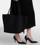 The Row Park Three suede tote bag