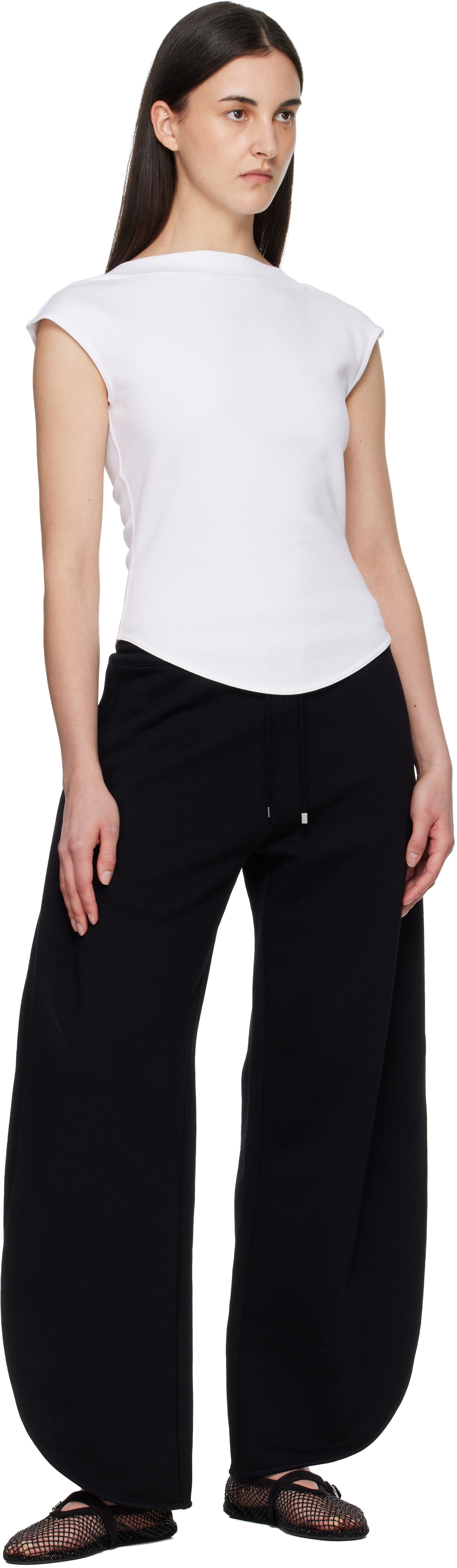 ALAÏA White Cap Cotton T-shirt
