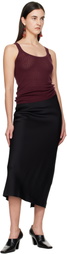 Gabriela Hearst Burgundy Nevin Pointelle Tank Top