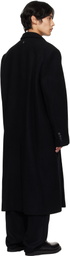 LE17SEPTEMBRE Black Double-Breasted Long Coat