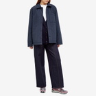 A.P.C. Hugo Quilted Shirt Jacket in Dark Navy