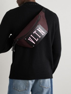 Valentino Garavani - Valentino Garavani Logo-Print Leather-Trimmed Canvas Belt Bag