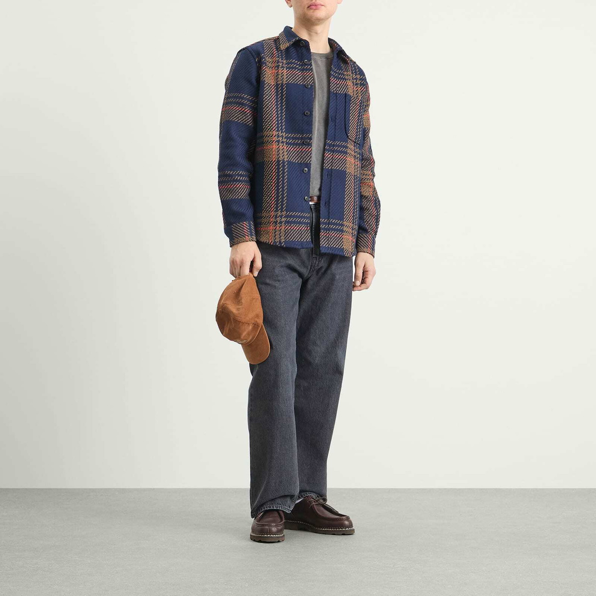 Portuguese Flannel Men's Upper Overshirt in Navy Blend