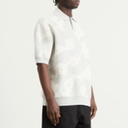 Pawa Speed Sports Men's Ghost Camo Knit Polo in Grey/White