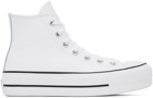 Converse White Chuck Taylor All Star Lift Leather High Sneakers
