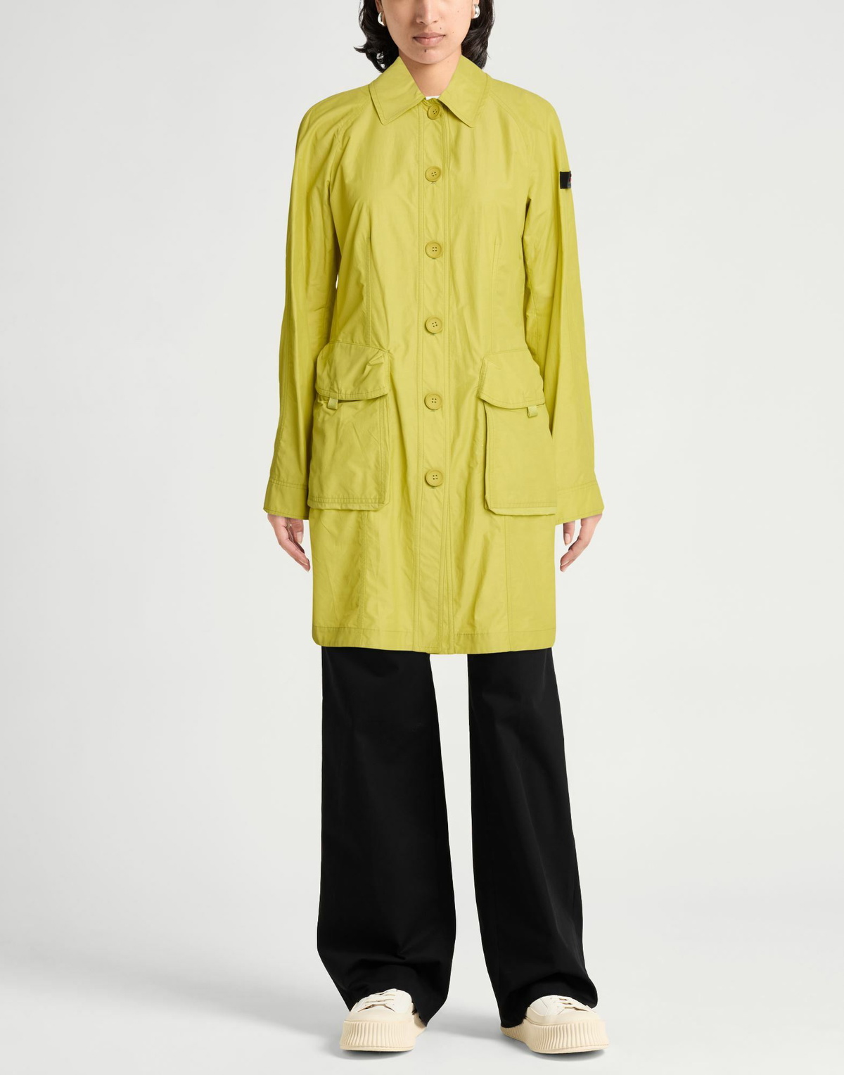 Peuterey Womens Overcoat & Trench Coat in Light green