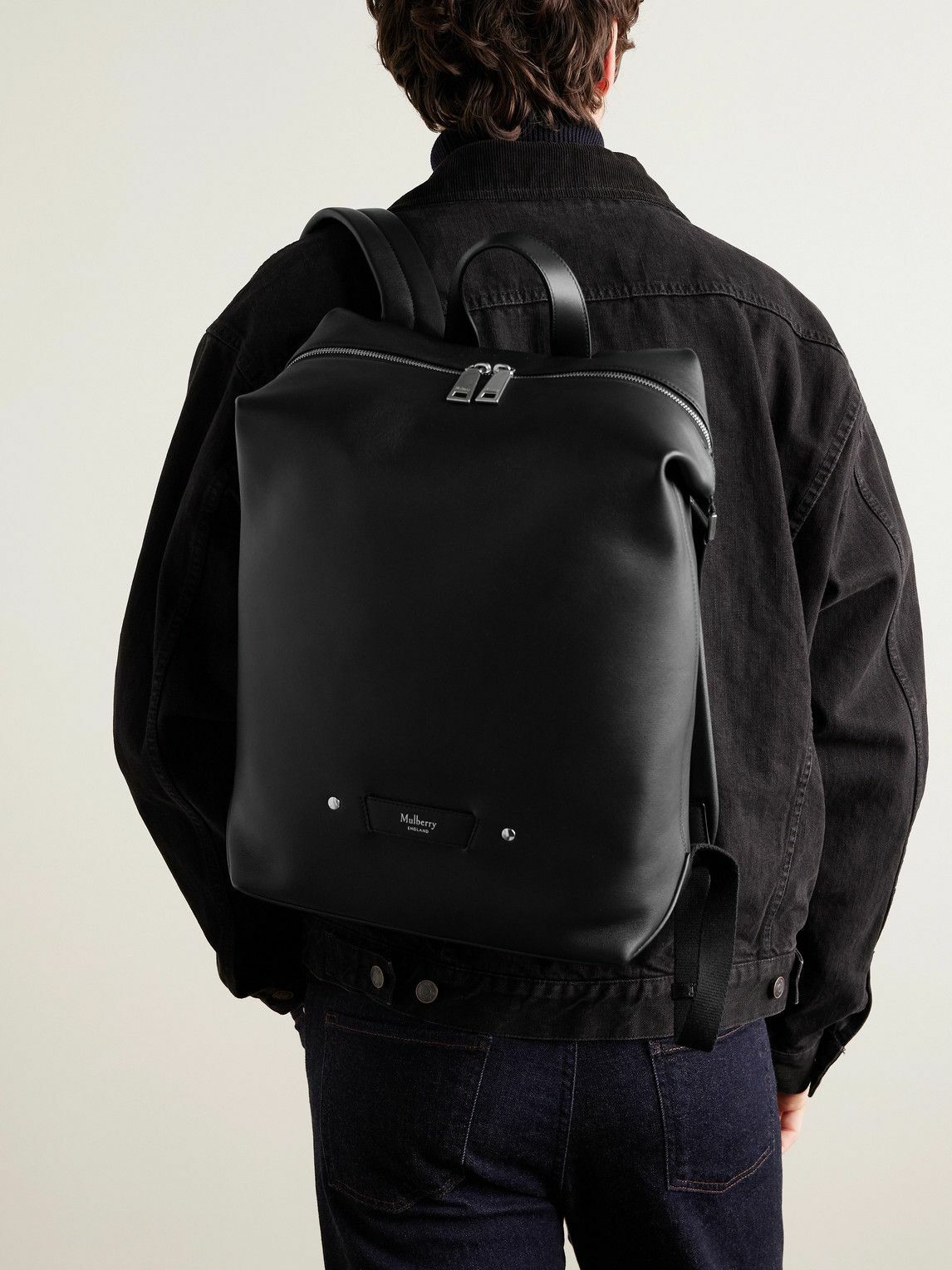 Mulberry - Rye Full-Grain Leather Backpack