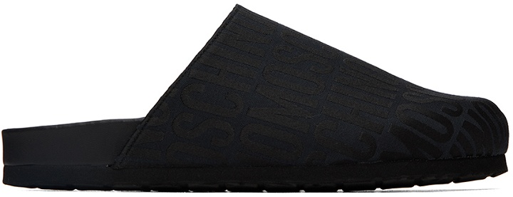 Photo: Moschino Black All-Over Logo Loafers