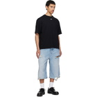 Off-White Black Rubbed Paint Arrow Skate T-shirt