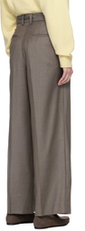 ssstein Gray Extra Fine Wool Long Wide Trousers