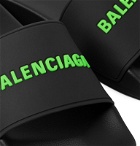 Balenciaga - Logo-Detailed Rubber Slides - Black