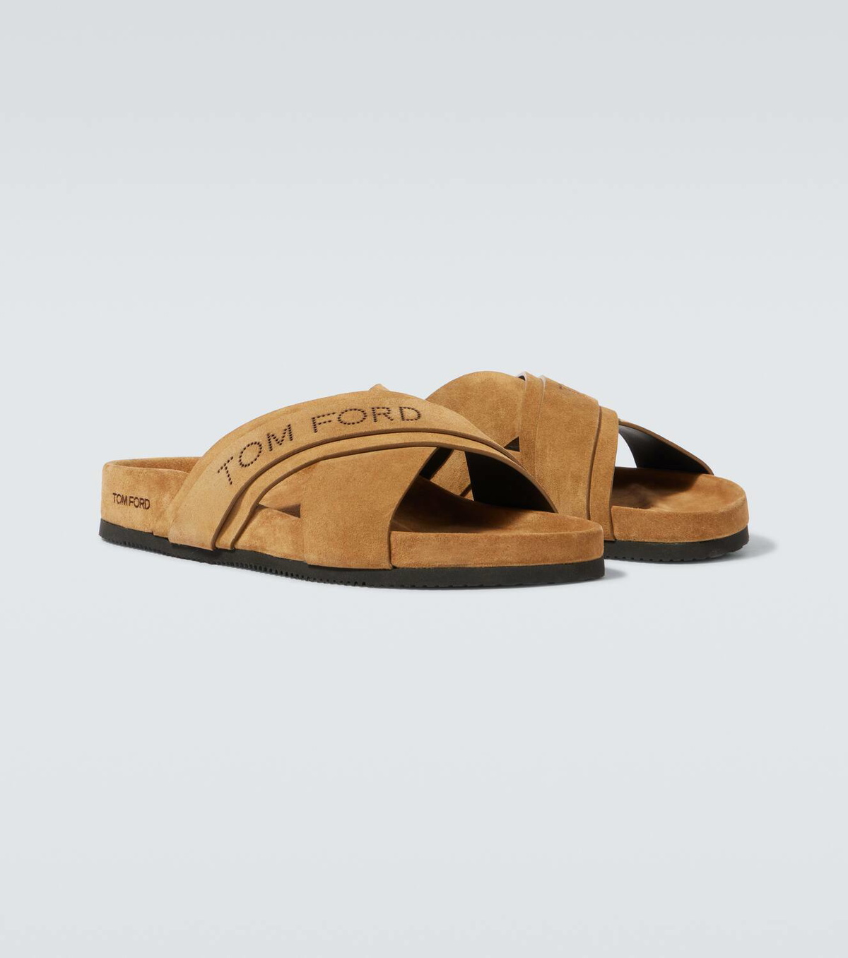 Tom Ford Logo suede sandals