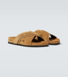 Tom Ford Logo suede sandals