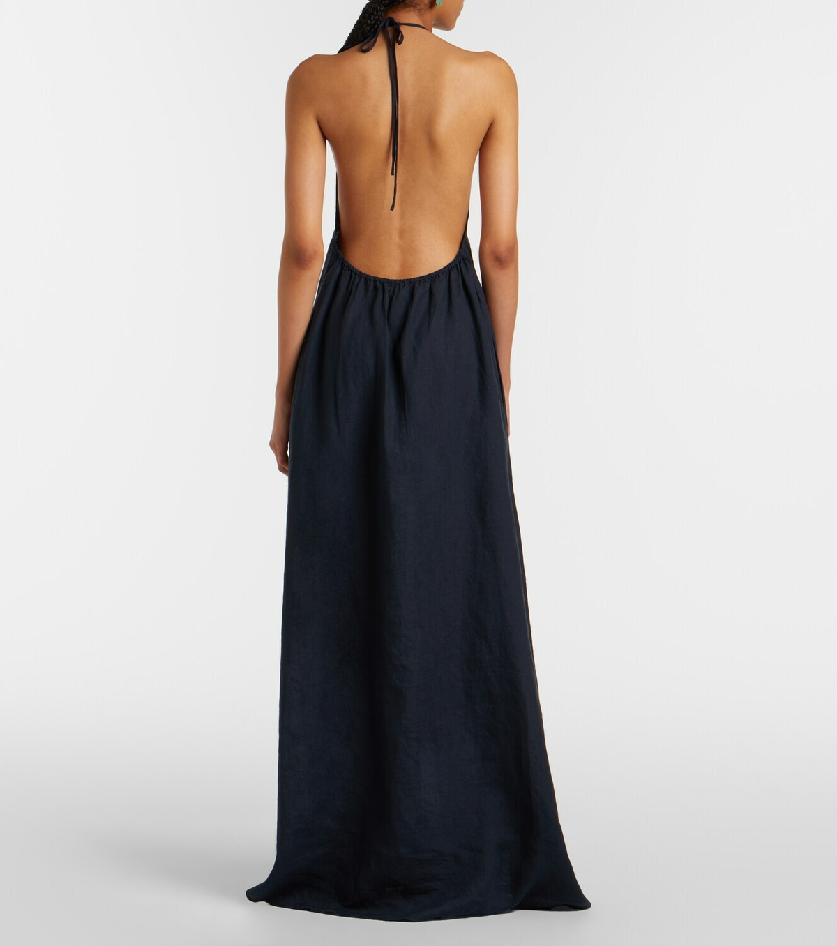 Nili Lotan Lelia halterneck linen maxi dress